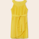 Girl's Bow Belt Pleated Dress Art. 23-06915-027