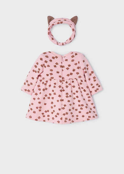 Dress and headband with little ears for newborn 2810-2