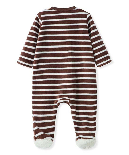 براون والأبيض الشريط الدب فيلور فوتي - الرضع 11234